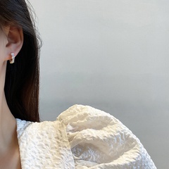 Koreanische Version von Zirkon Kreis Ohr schnalle Frauen 2021 neue trend ige leichte Luxus ohrringe Frauen einfache Temperament französische Ohr ringe Ohrringe