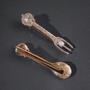 A spoon hairpin metal rhinestone spoon side clip creative design tableware metal hair accessoriespicture11