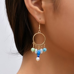 Bohemian Handmade Pearl Glaze Love Heart Earrings European and American Ins Creative Personalized and Cute Eardrop Jewelry