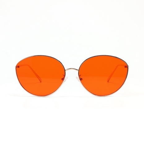 lunettes de soleil ovales rétro en métal punk NHXU456958's discount tags
