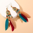 European and American retro palace ethnic bohemian earrings simple feather long tassel earringspicture13