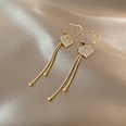 European and American simple heart earrings full diamonds long tassel ear jewelrypicture16