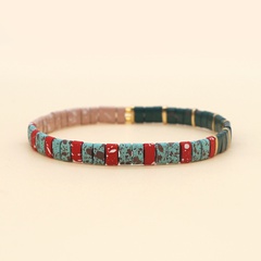 bohemian Christmas color iron gallstone handmade beaded personality bracelet