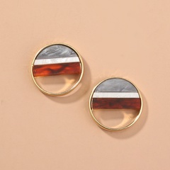 European and American Foreign Trade Ornament Personality Simple Circle Three-Layer Earrings Retro Aloofness Style All-Match Earrings