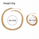 European and American Fashion Retro Ornament Irregular Personality Exaggerated Thick Chain Necklace Bracelet Set 18540picture15