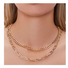 punk personality alloy multilayer necklace female retro simple snake bone chain necklace