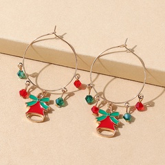 Christmas series sweet small fresh and lovely ins trend line Christmas bell earrings