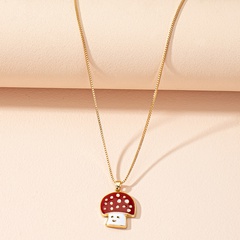 cartoon mushroom necklace autumn and winter new sweater chain accessories wholesale