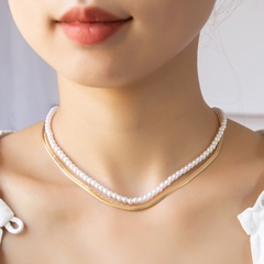 European and American popular new snake chain pearl necklace set European and American cross-border neckwear