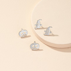 Halloween Funny Earrings Simple Pumpkin Apiao Earrings Alloy Set