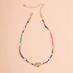 Color Bead Necklace Women's Design Sense Mori Style Fairy Little Fresh Necklace Clavicle Chain