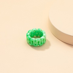 Automne et hiver anneau de personnalité coréen mignon et amusant anneau de queue acrylique multicolore en gros