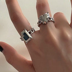 Love ring female Korean light luxury retro fashion adjustable opening index finger ring wholesale
