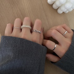 Resin Ring Female Korean Internet Celebrity Same Style Stylish and Simple Personality All-Match Indifference Trend Special-Interest Design Index Finger Ring