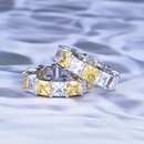 Bague ouverte de trsor de couleur de zircon flash de diamant carr de luxe europen et amricain en grospicture10