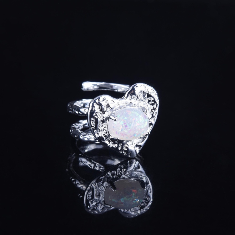 Bijoux Fins Bijoux Cristal | Collier D39opale Boucle D39oreille En Forme De Coeur D39opale - XE40919