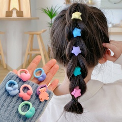 10 sets of cartoon thumb hair rope rubber band simple ponytail head rope