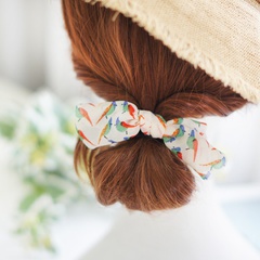 small floral Korean hair rope head rope bow hair rope knotted hair rope wholesale