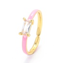 European and American color dripping oil opening adjustable square diamond ring wholesalepicture7