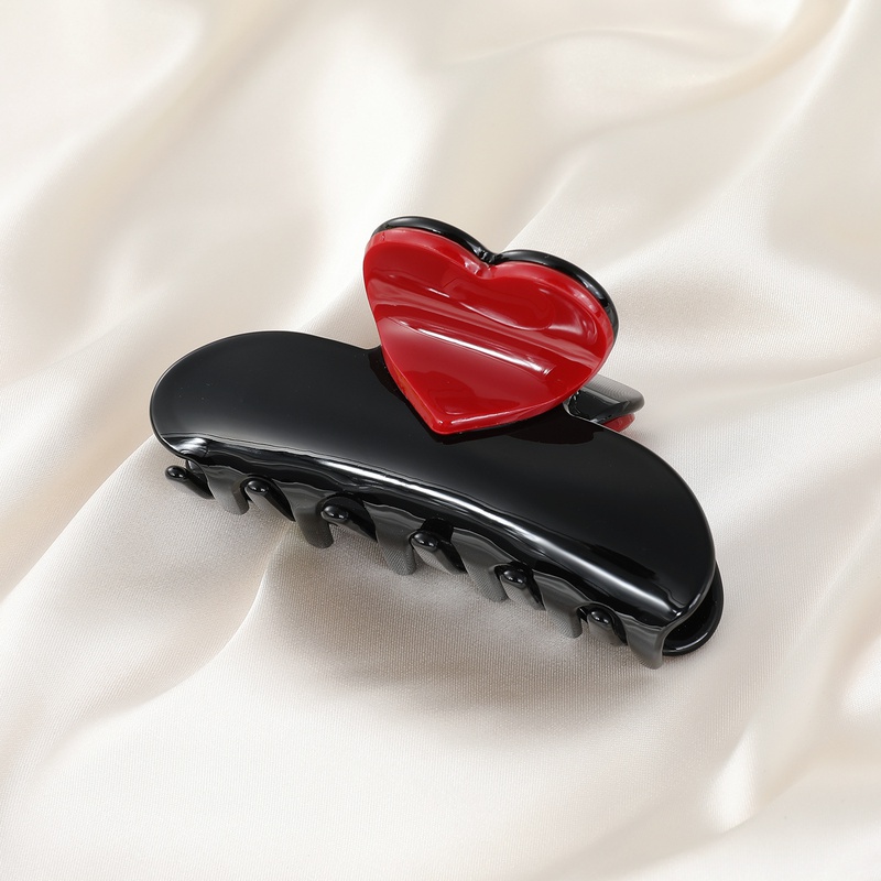 Korean heart shape catch clip temperament acrylic hair accessories