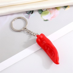 Creative chili model keychain simulation vegetable key ring pendant jewelry