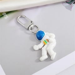 Cute Cartoon Astronaut Spaceship Keychain Three-Dimensional Spaceman Cell Phone Bag Key Pendants Cross-Border