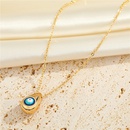 European CrossBorder Sold Jewelry Vintage Metal Water Drop Devils Eye Pendant Necklace Simple Blue Eye Clavicle Chainpicture6