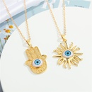 European CrossBorder Sold Jewelry Retro Fashion Fatima Hand Devil Eye Necklace Turkish Eye Pendant Clavicle Chainpicture8