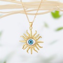 European CrossBorder Sold Jewelry Retro Fashion Fatima Hand Devil Eye Necklace Turkish Eye Pendant Clavicle Chainpicture9