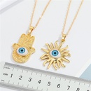 European CrossBorder Sold Jewelry Retro Fashion Fatima Hand Devil Eye Necklace Turkish Eye Pendant Clavicle Chainpicture11