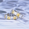 Bague ouverte de trsor de couleur de zircon flash de diamant carr de luxe europen et amricain en grospicture15