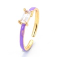 European and American color dripping oil opening adjustable square diamond ring wholesalepicture13