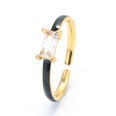 European and American color dripping oil opening adjustable square diamond ring wholesalepicture14
