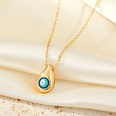 European CrossBorder Sold Jewelry Vintage Metal Water Drop Devils Eye Pendant Necklace Simple Blue Eye Clavicle Chainpicture11