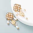 Europische und amerikanische RetroBarockPalasts til Kristall perlen Blumen Quasten Ohrringe aus weiblicher Legierung Diamant Ohrringe mit Schmuckpicture15