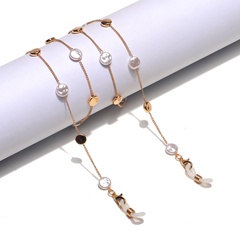 AliExpress Amazon Hot Fashion Simple Handmade Copper Pearl XINGX Eyeglasses Chain Eyeglasses Chain