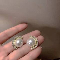 Koreanische Perlen Strass Retro Geometrische Ohrstecker