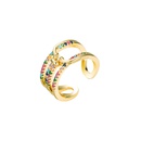 Persnlichkeit offener Ring weiblich kupferplattiert echtes Gold Farbe mikroeingelegter Zirkonpicture13