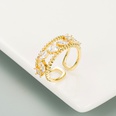 Persnlichkeit offener Ring weiblich kupferplattiert echtes Gold Farbe mikroeingelegter Zirkonpicture15