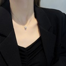 Korean version of titanium steel necklace zircon pendant clavicle chainpicture12