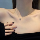 Korean version of titanium steel necklace zircon pendant clavicle chainpicture10