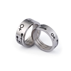 new titanium steel jewelry fashion stainless steel couple food ring tail ring spot wholesale