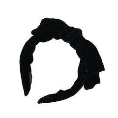 Korean velvet bow headband wide side headband hair accessories wholesale