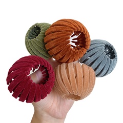 Korean style simple flocking bird's nest ponytail clip plate hairpin grabbing clip wholesale