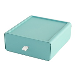 Caja de almacenamiento de escritorio caja de almacenamiento de estilo Simple dormitorio de estudiantes con cajón caja de cosméticos estante de almacenamiento apilable para el hogar