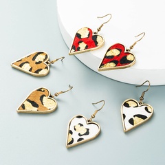 Heart-shaped leather earrings wholesale