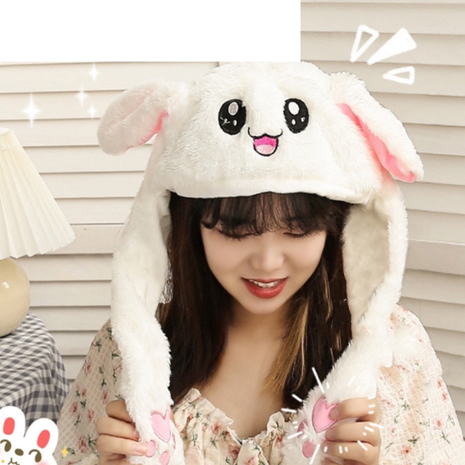 Cute plush hat children flashing lights bunny move rabbit ear hat NHZE458739's discount tags