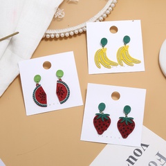 watermelon earrings short tassel fruit earrings wholesale