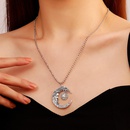 Best Seller in Europe and America New Twelve Constellation Pendant Necklace Simple Alloy Hollow Moon Clavicle Chain Long Sweater Chainpicture13