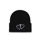 Korean version warm hat trend embroidery double love knitted hat coldproof autumn and winter new woolen hatpicture8